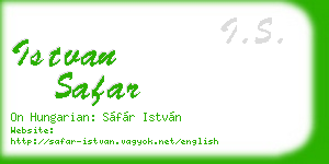 istvan safar business card